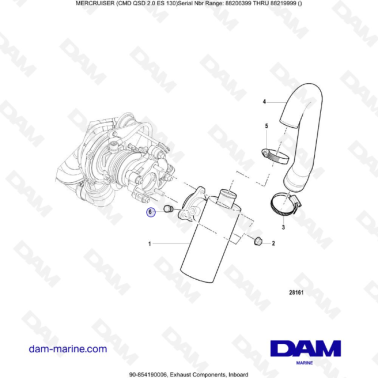 MERCRUISER CMD QSD 2.0 ES 150 - Exhaust Components, Inboard