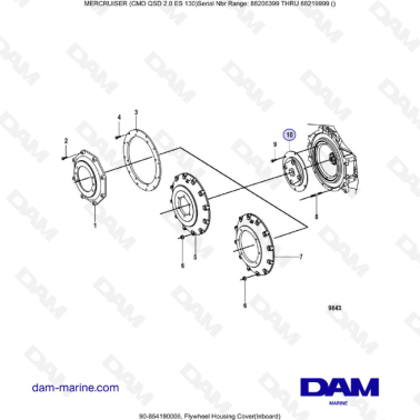MERCRUISER CMD QSD 2.0 ES 150 - Flywheel Housing Cover(Inboard)