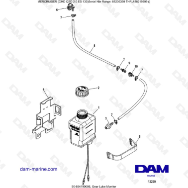 MERCRUISER CMD QSD 2.0 ES 150 -  Gear Lube Monitor