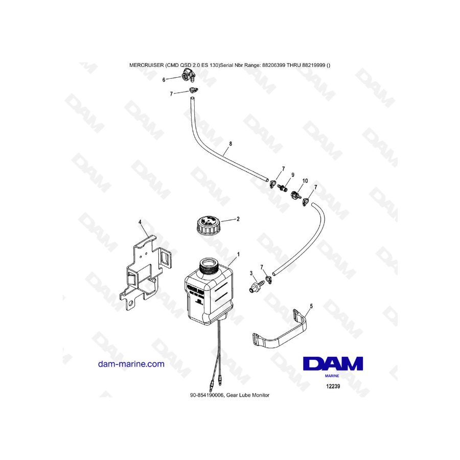 MERCRUISER CMD QSD 2.0 ES 150 - Gear Lube Monitor