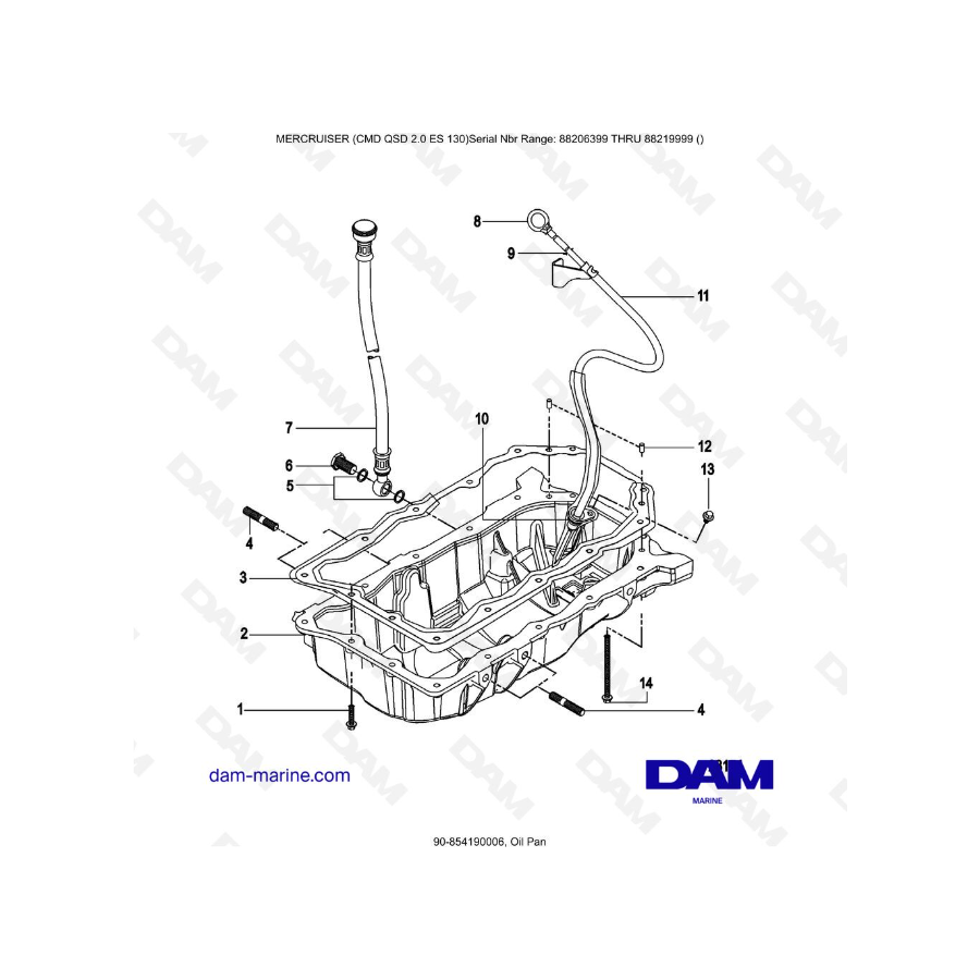 MERCRUISER CMD QSD 2.0 ES 150 - Oil Pan