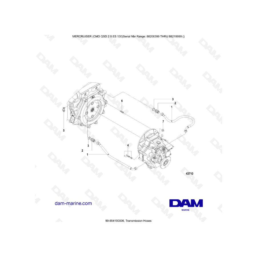 MERCRUISER CMD QSD 2.0 ES 150 -  Transmission Hoses