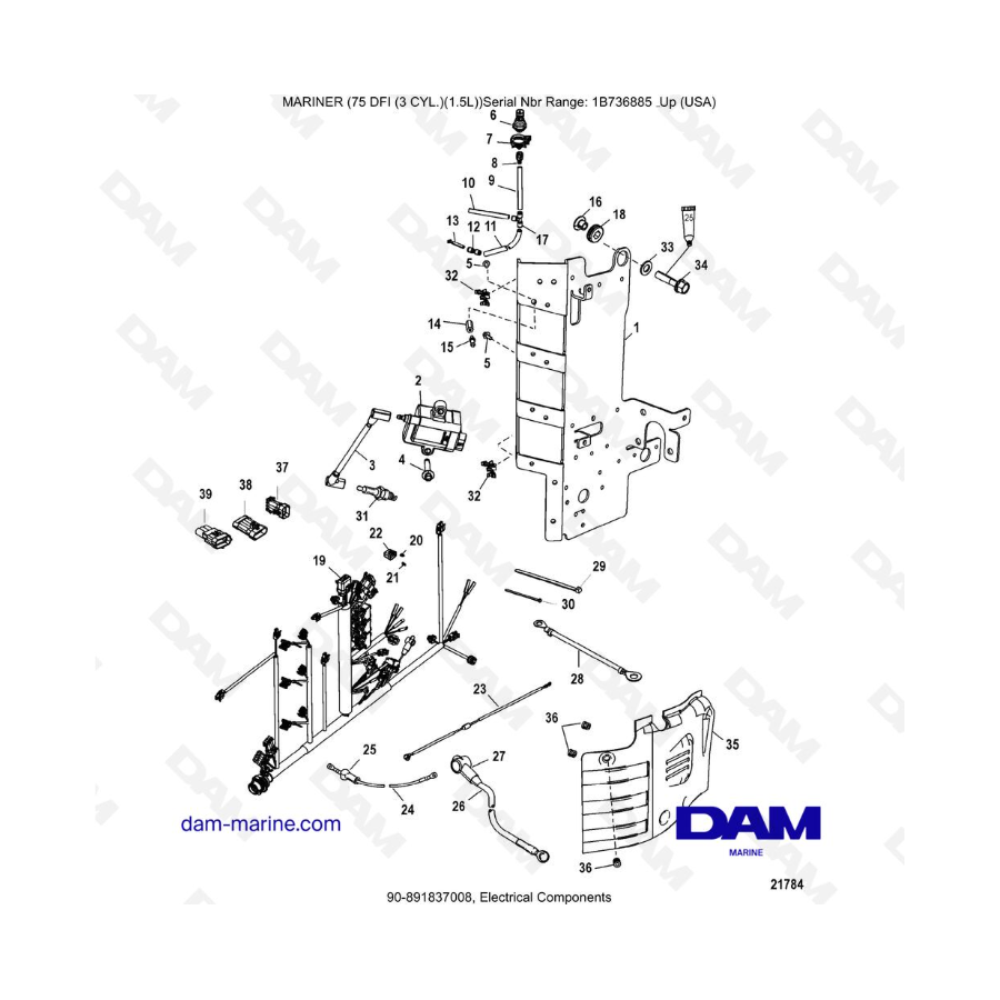 Mercury Mariner 75 Optimax - Electrical Components