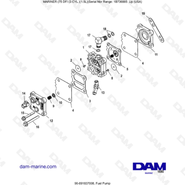 Mercury Mariner 75 Optimax - Fuel Pump