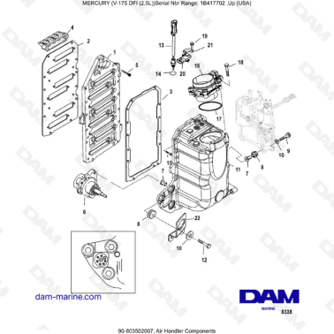 MERCURY MARINER 175 OPTIMAX - Air Handler Components