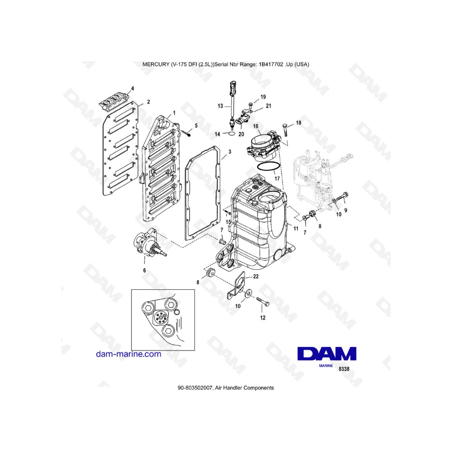 MERCURY MARINER 175 OPTIMAX - Air Handler Components