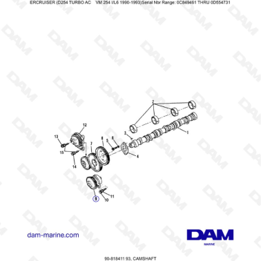 Mercruiser D254 TURBO AC - CAMSHAFT