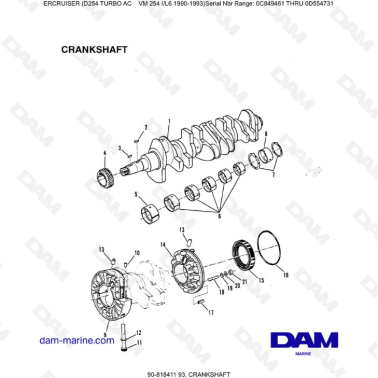 Mercruiser D254 TURBO AC - CRANKSHAFT