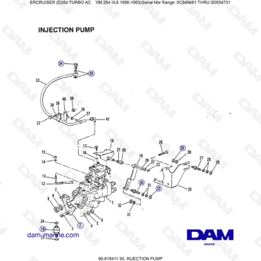 Mercruiser D254 TURBO AC - INJECTION PUMP