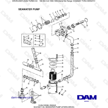 Mercruiser D254 TURBO AC -...