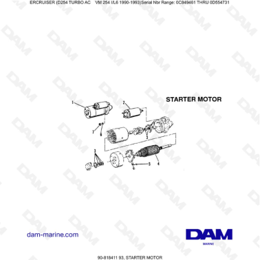 Mercruiser D254 TURBO AC - STARTER MOTOR