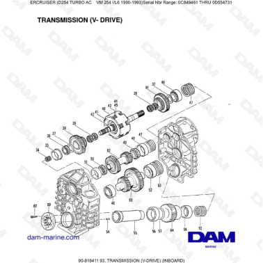 Mercruiser D254 TURBO AC - TRANSMISSION (V-DRIVE) (INBOARD)