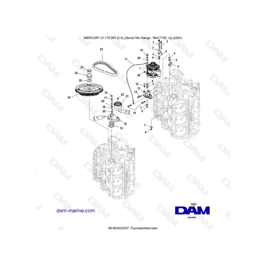 MERCURY MARINER 175 OPTIMAX - Flywheel/Alternator