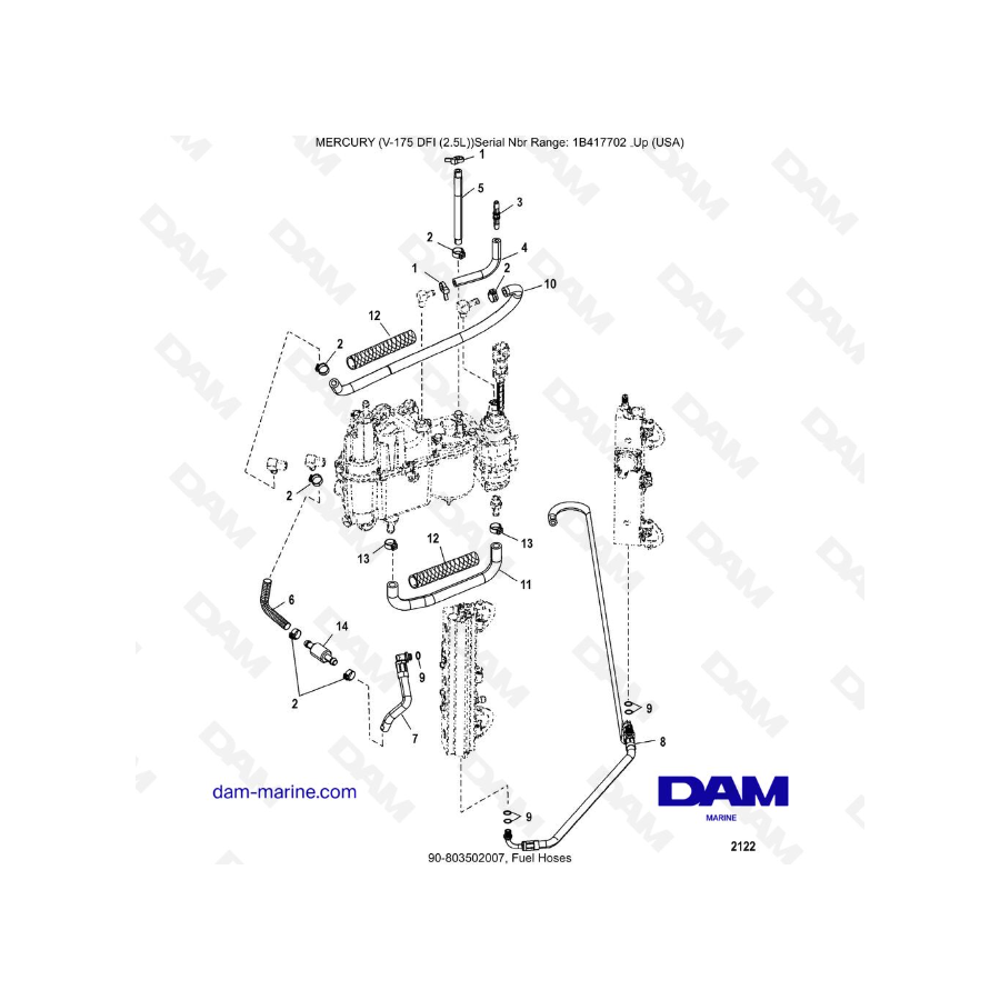 MERCURY MARINER 175 OPTIMAX -  Fuel Hoses
