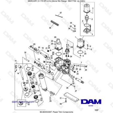 MERCURY MARINER 175 OPTIMAX - Power Trim Components