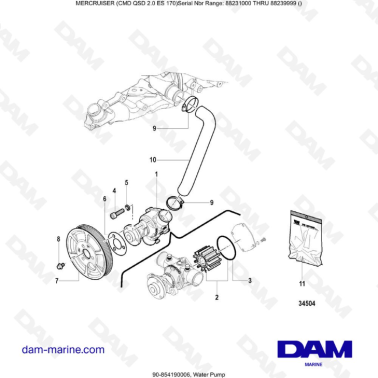 Mercruiser CMD QSD 2.0 ES 170 - Water Pump