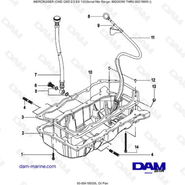 MERCRUISER CMD QSD 2.0 ES 130 - Oil Pan