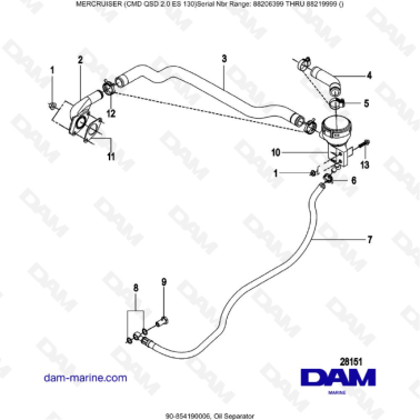 MERCRUISER CMD QSD 2.0 ES 130 - Oil Separator