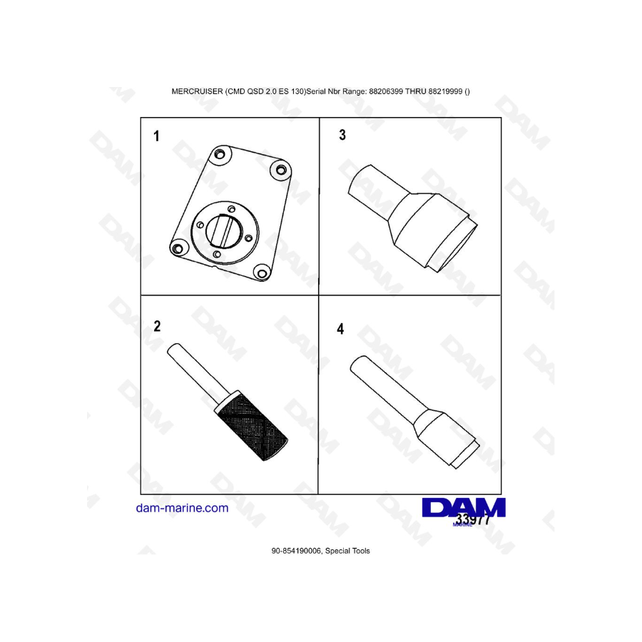 MERCRUISER CMD QSD 2.0 ES 130 - Herramientas especiales