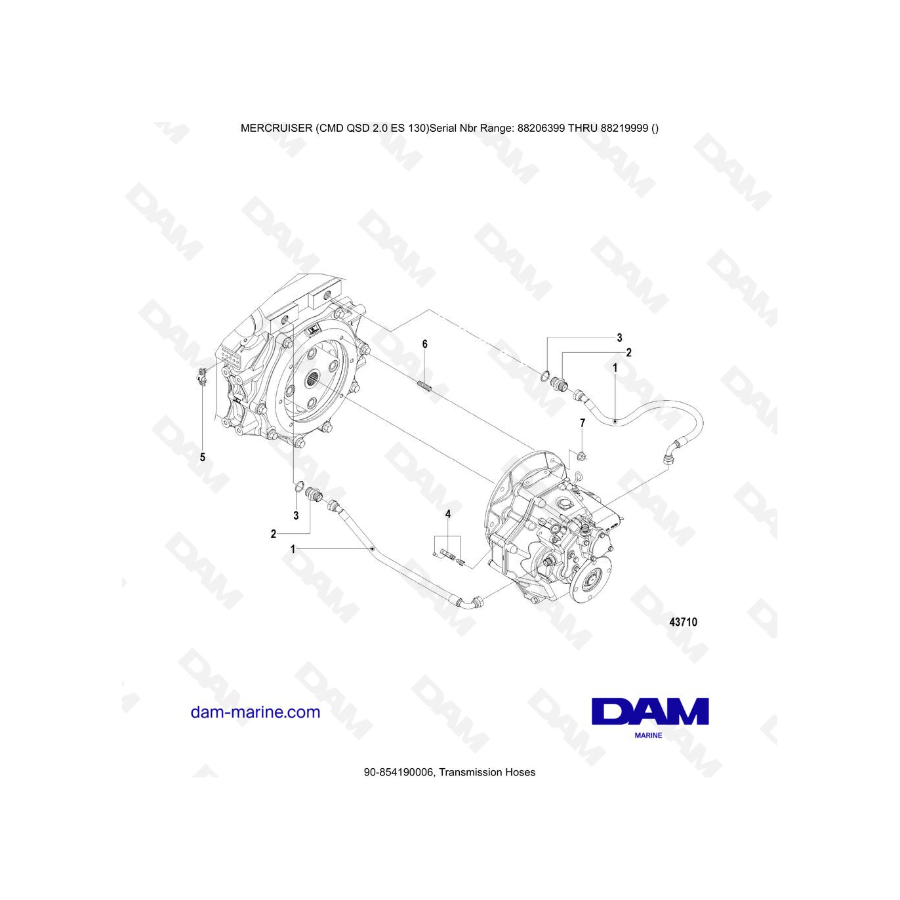 Mangueras de transmisión MERCRUISER CMD QSD 2.0 ES 130