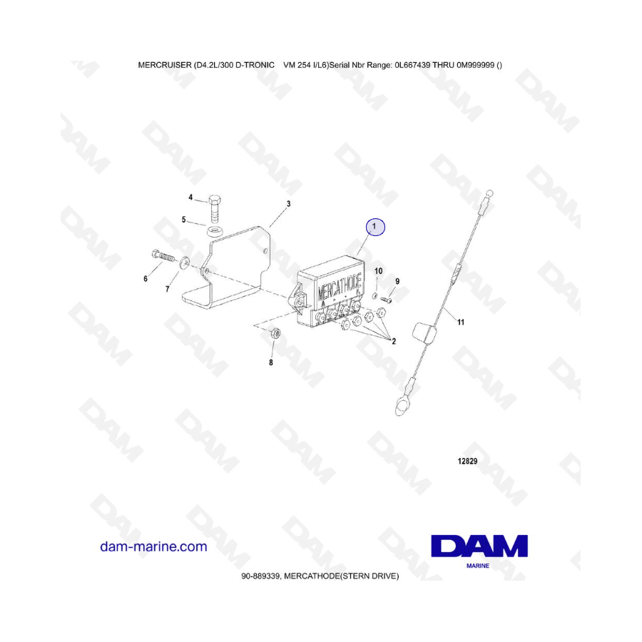 Mercruiser D4.2 - 300D - TRONIC - MERCATHODE - STERN DRIVE