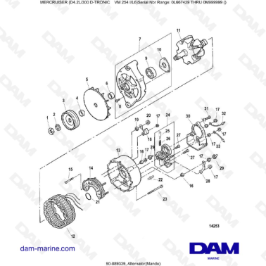 Mercruiser D4.2 -300D TRONIC - Alternator(Mando)