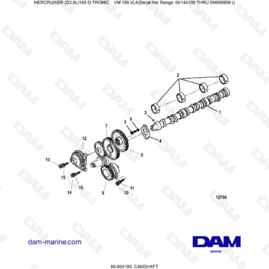 Mercruiser D2.8L 165 D-TRONIC - Camshaft