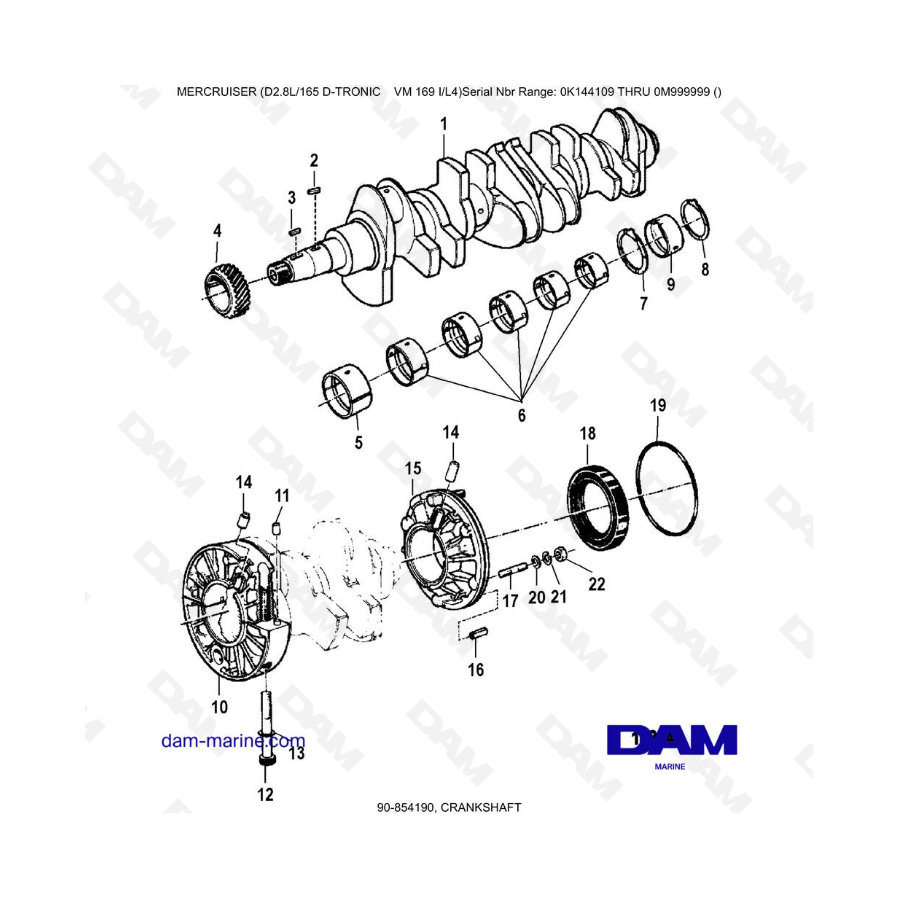 Mercruiser D2.8L 165 D-TRONIC - CRANKSHAFT