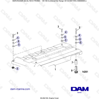 Mercruiser D2.8L 165 D-TRONIC - Engine Cover