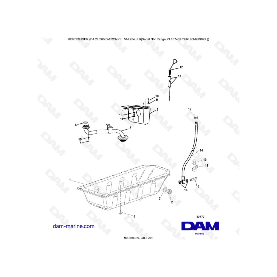 Mercruiser D4.2 - 300D - TRONIC - OIL PAN