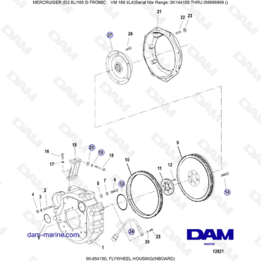 Mercruiser D2.8L 165 D-TRONIC - FLYWHEEL HOUSING(INBOARD)