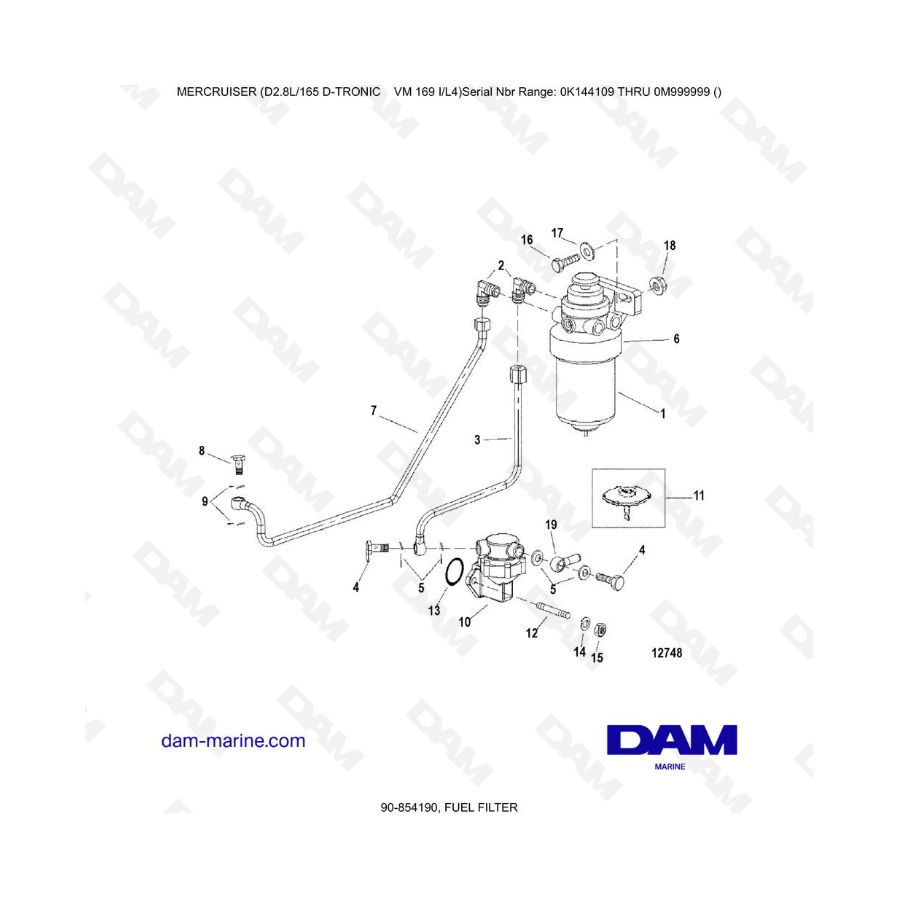 Mercruiser D2.8L 165 D-TRONIC - FUEL FILTER
