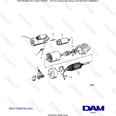 Mercruiser D4.2 - 300D - TRONIC - Starter Motor