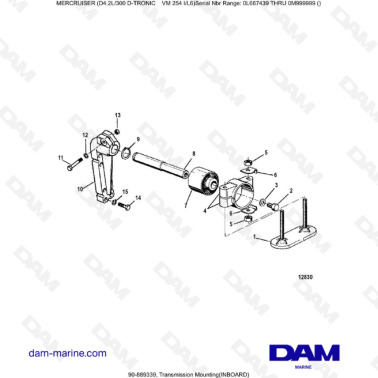 Mercruiser D4.2 - 300D - TRONIC - Transmission Mounting - INBOARD