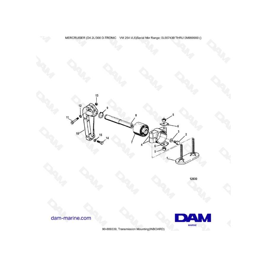 Mercruiser D4.2 - 300D - TRONIC - Montaje de la transmisión - INTRABORDA