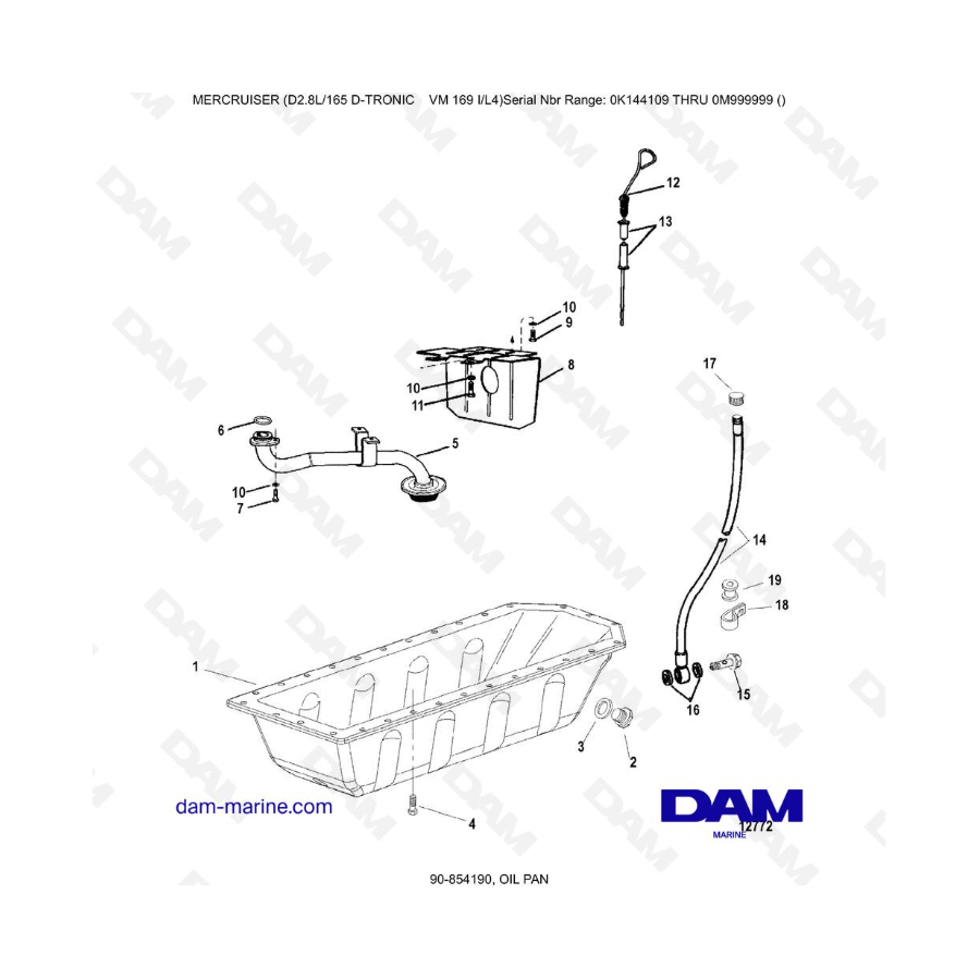 Mercruiser D2.8L 165 D-TRONIC - OIL PAN