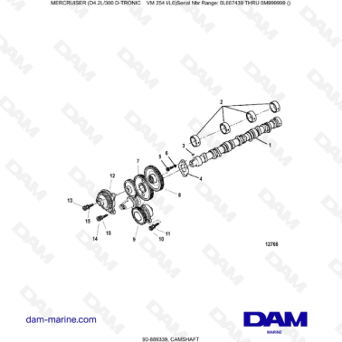 Mercruiser D4.2 - 300D - TRONIC - CAMSHAFT