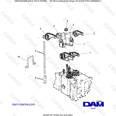 Mercruiser D2.8L 165 D-TRONIC - Rocker Arm and Lifters
