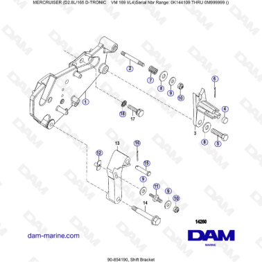 Mercruiser D2.8L 165 D-TRONIC - Shift Bracket