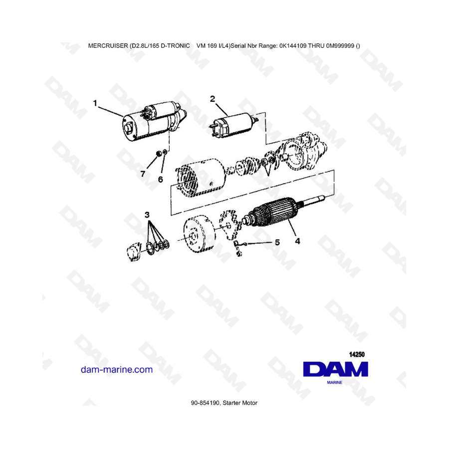 Mercruiser D2.8L D-TRONIC - Starter Motor