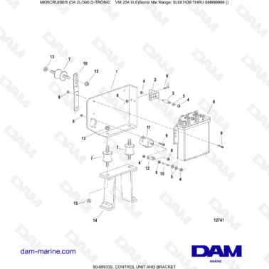 Mercruiser D4.2 - 300D - TRONIC  - CONTROL UNIT AND BRACKET