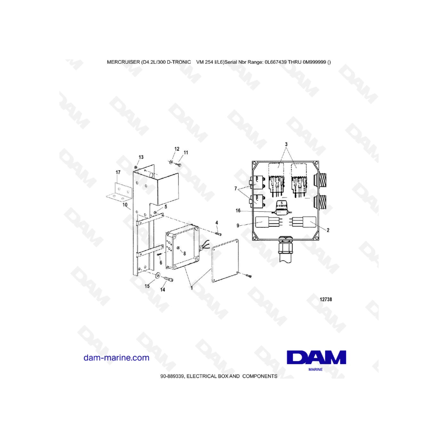 Mercruiser D4.2 - 300D - TRONIC - CUADRO ELÉCTRICO Y COMPONENTES