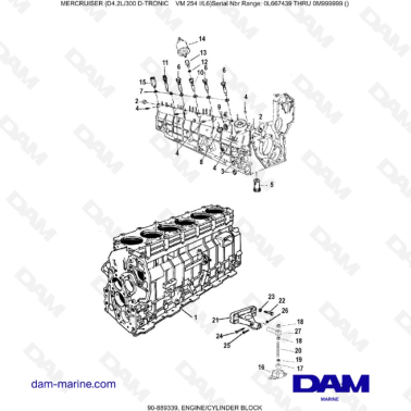 Mercruiser D4.2 - 300D - TRONIC - ENGINE - CYLINDER BLOCK