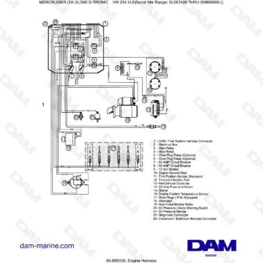 Mercruiser D4.2 - 300D - TRONIC - Engine Harness