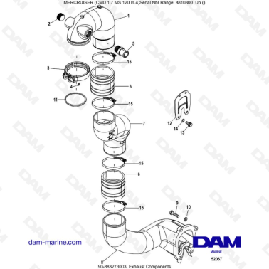 Mercruiser CMD 1.7L MS - Exhaust Components