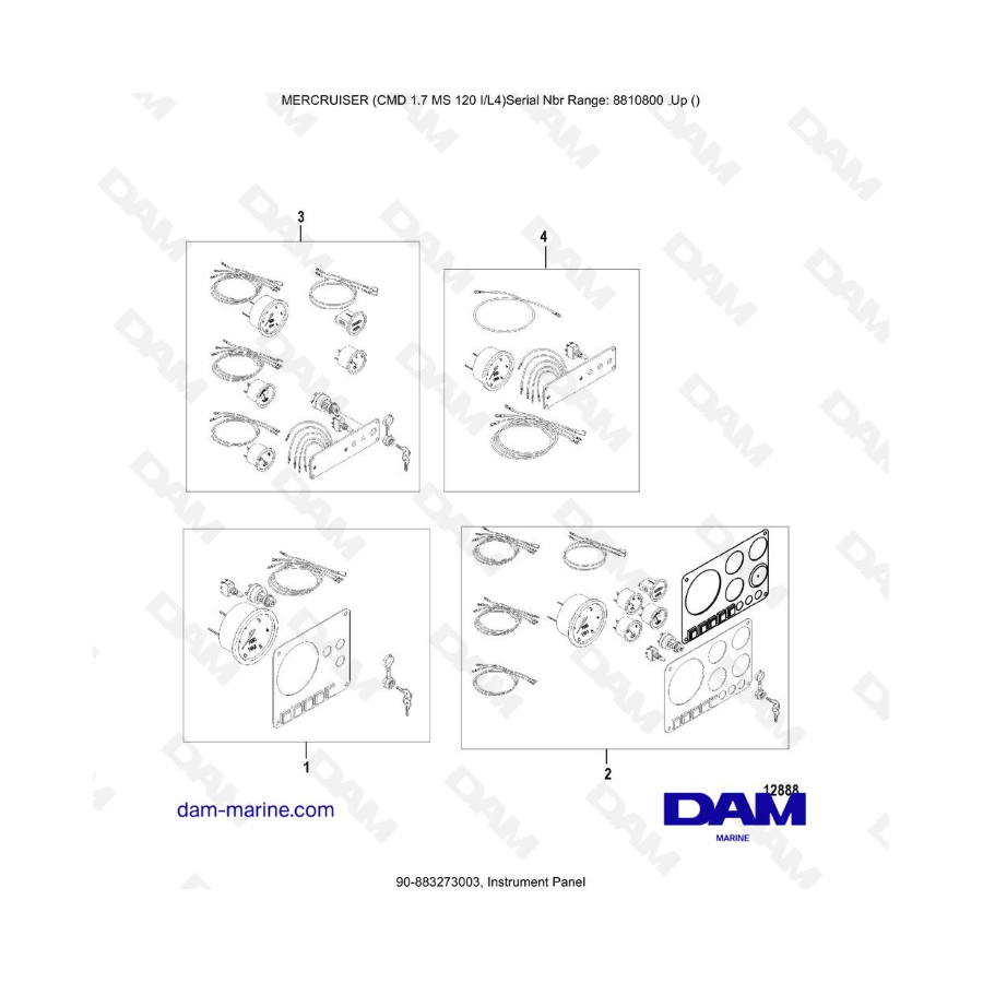 Mercruiser CMD 1.7L MS - Instrument Panel