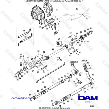 Mercruiser CMD 1.7L MS - Jackshaft Components