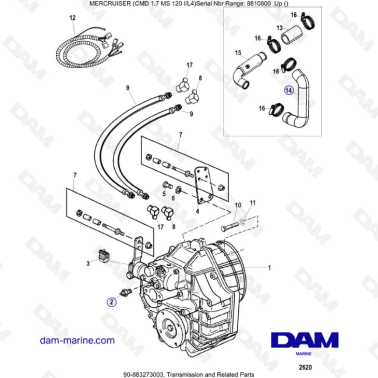 Mercruiser CMD 1.7 MS 120 - Transmission and Related Parts
