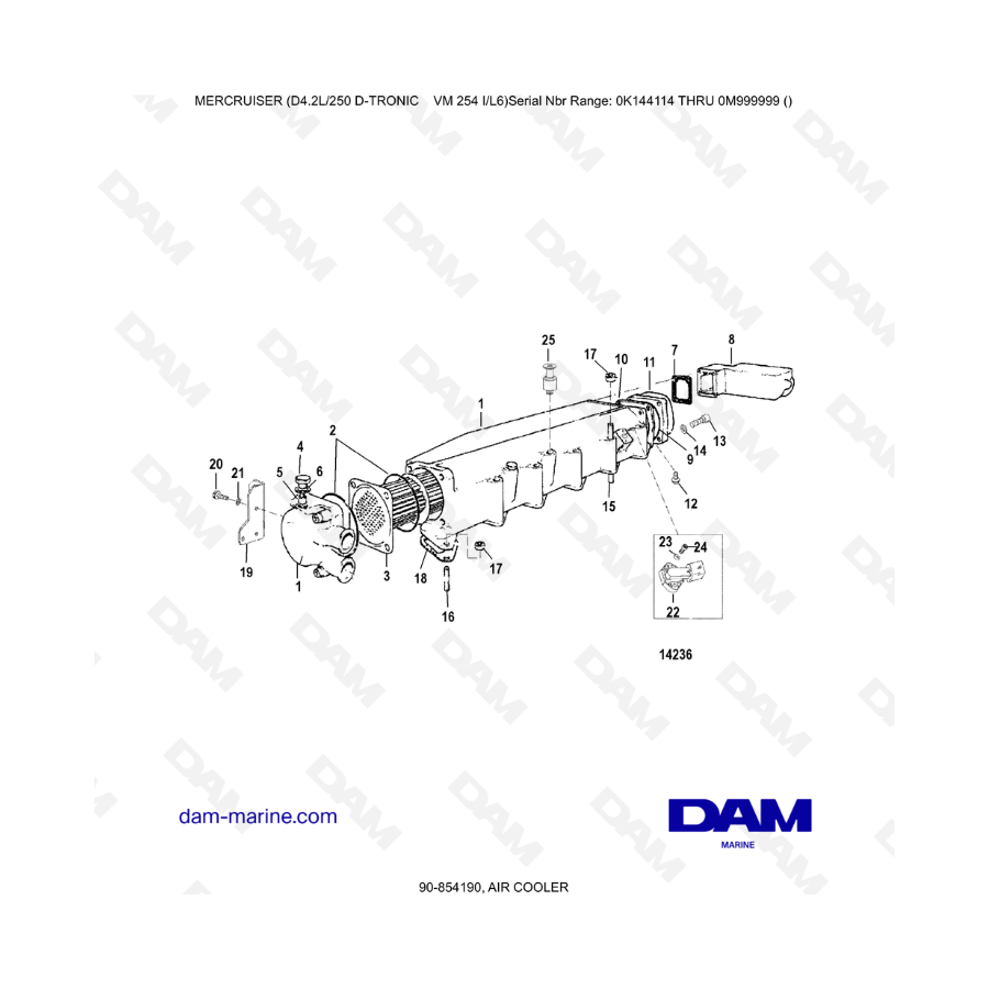 Mercruiser D4.2L 250 D-TRONIC - AIR COOLER