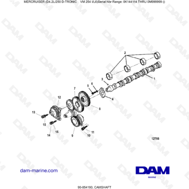 Mercruiser D4.2L 250 D-TRONIC - CAMSHAFT